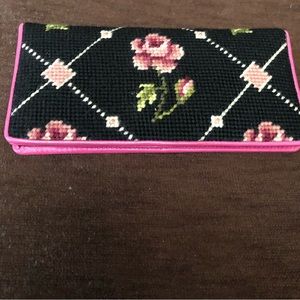 Beautiful needlepoint Isabella Fiore wallet.